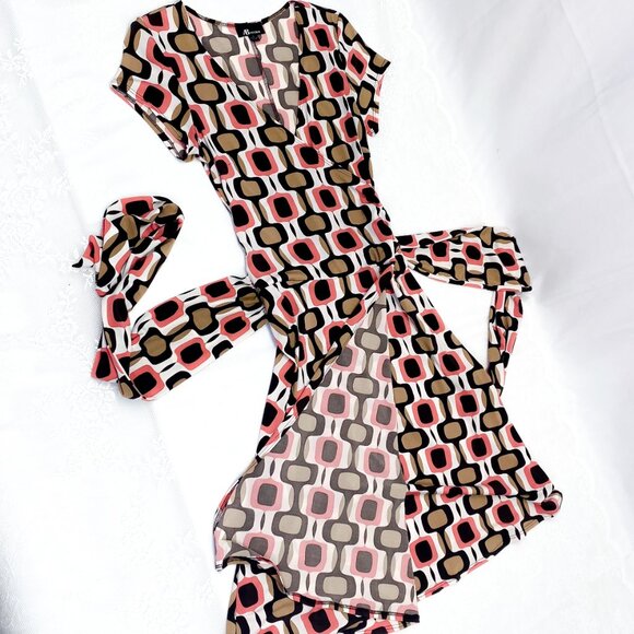 Vintage AB Studio Women's Wrap Dress Made In USA - Picture 5 of 13